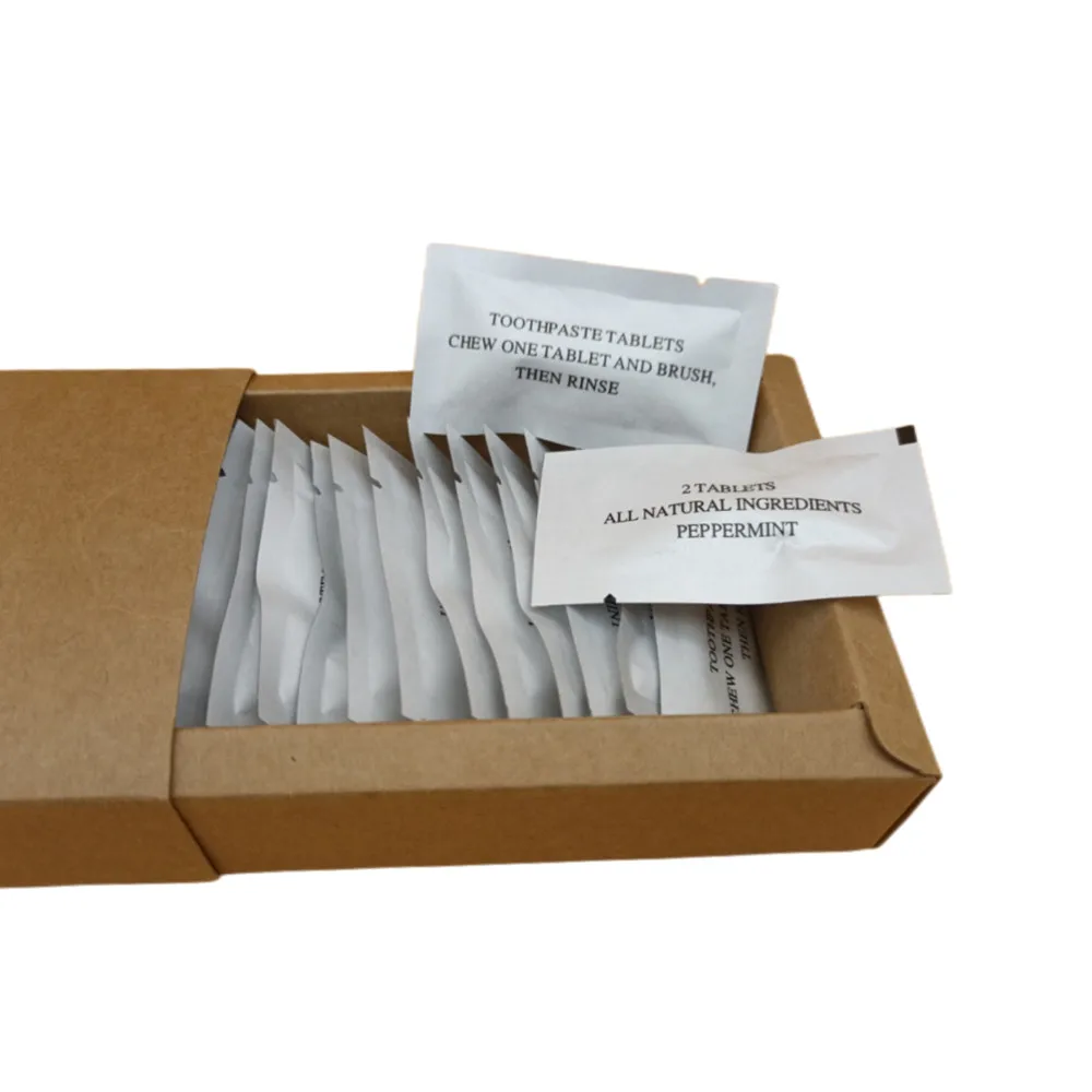 2 таблетки мини-упаковка зубная паста для отеля портативная дорожная упаковка