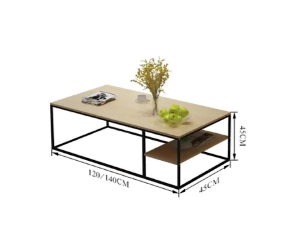 Smart Coffee Table Metal Frame Wood Top Tea Table Sofa Glass Table for Living Room Home Furniture