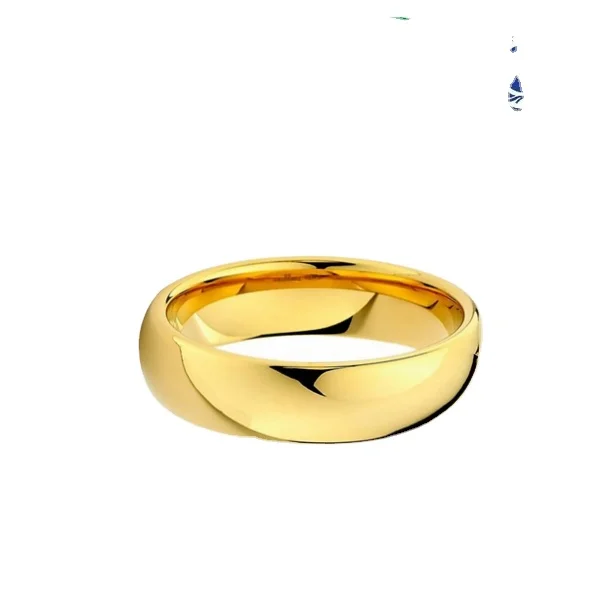 Bling Bling Jewelry 18K IP Gold Plated Simple Designs Gold Matching Couple Tungsten Rings wedding rings for men and women gold
