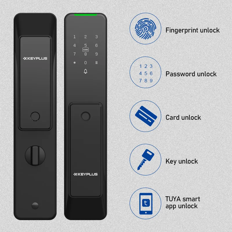 Factory Price Wifi Smart Lock Fingerprint Password Code Card Tuya ttlock APP Remote Control Finger Print Door Lock