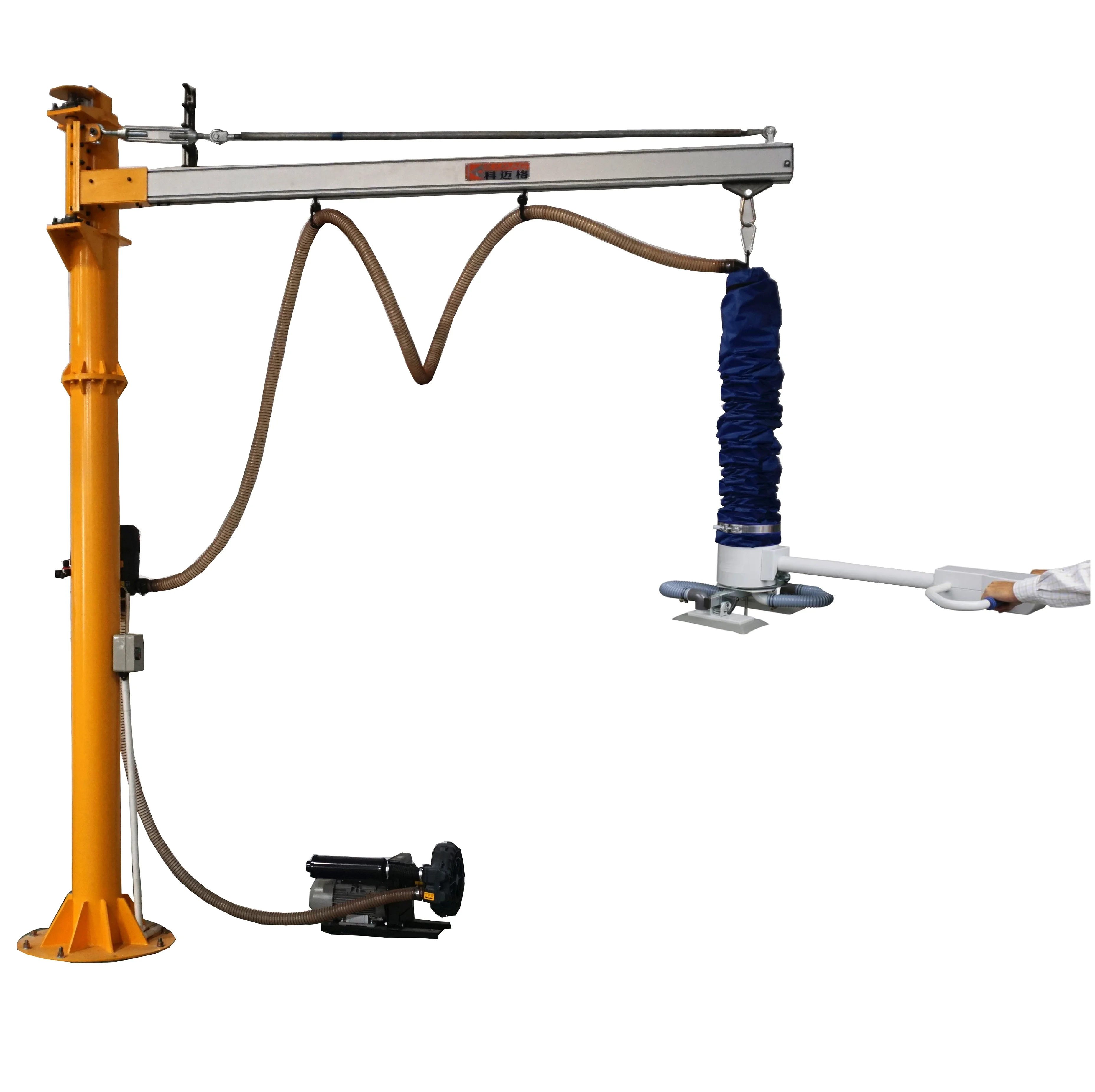 Jib cranes and crane systems board vacuum tube lifter with double suction cup