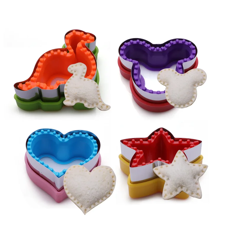 Kitchen Kids Food Accessories Cookie Cutter Cortadores De Sandwich Para ninos Set Sandwich Cutters