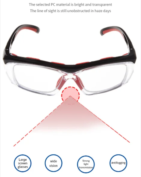 Wholesale Transparent PC Frame Safety Goggles UV Proof Sports Riding Protective Eyewear Lightweight Eye Glasses for Safety