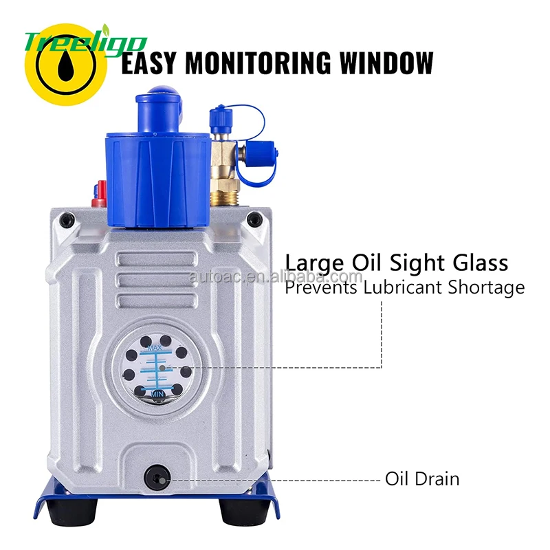 High HVAC Single Stage Dual Stage Price Mini Rotary Vane Air AC Vacuum Pump