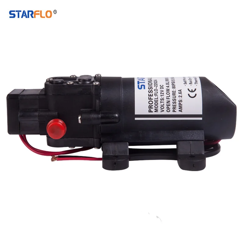 STARFLO FLO-2202A 12v Factory Supply Battery Powered Water and Sewage chemical Alkali Use Pump Acid Diaphragm Pump