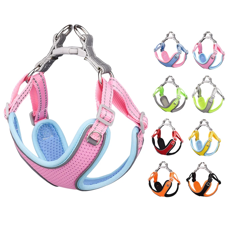 Vest Style Anti Strike Cat Leash Reflective Dog Chest Back Harness Color Matching Pet Chest Strap