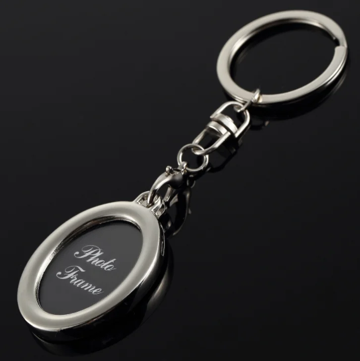 Custom Personalized Insert Blank Metal Photo Frame Keyring Keychain Wholesale
