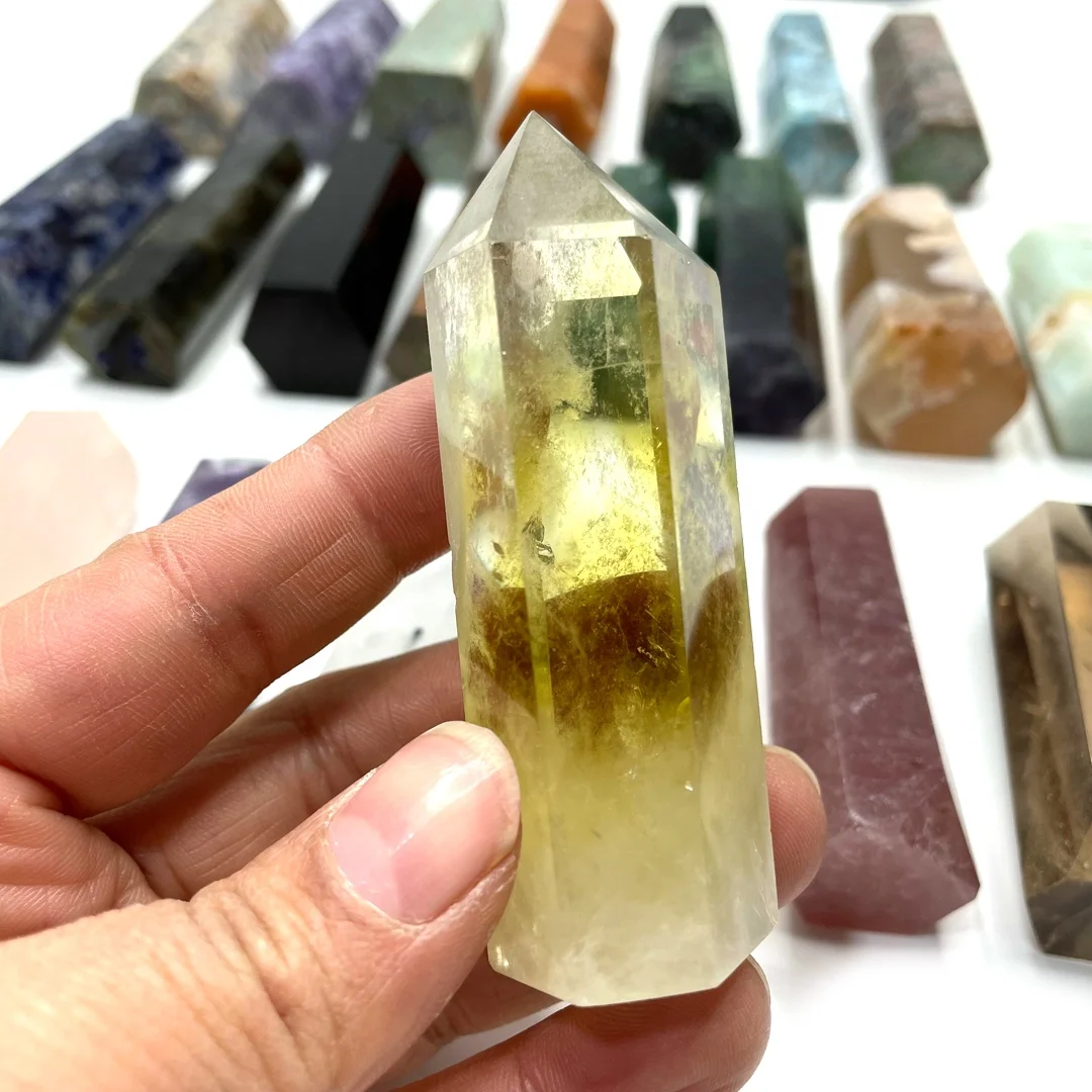 Wholesale Meditation Natural Quartz Crystal Towers Fluorite Obsidian Clear Quartz Crystal Single Points