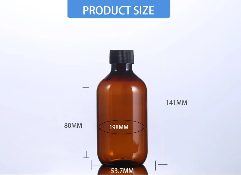 300ml 10 oz 500ml amber green clear black plastic container cosmetic oil bottles
