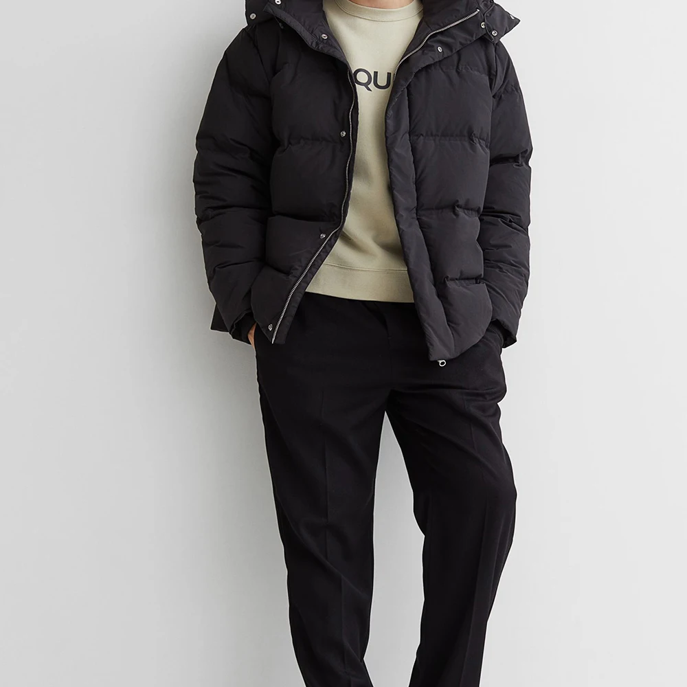 100% nylon polyester puffer jackets custom logo oversized puffer jacket men