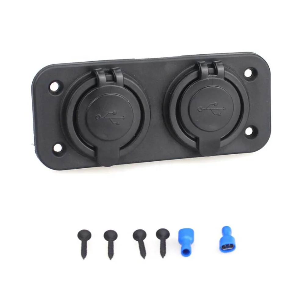  В байкерском стиле из водонепроницаемого материала 4 портами для автомобильного зарядного устройства USB разъем питания выходного отверстия 5V Выход всего 6.2A панельный мотор порта зарядное устройство