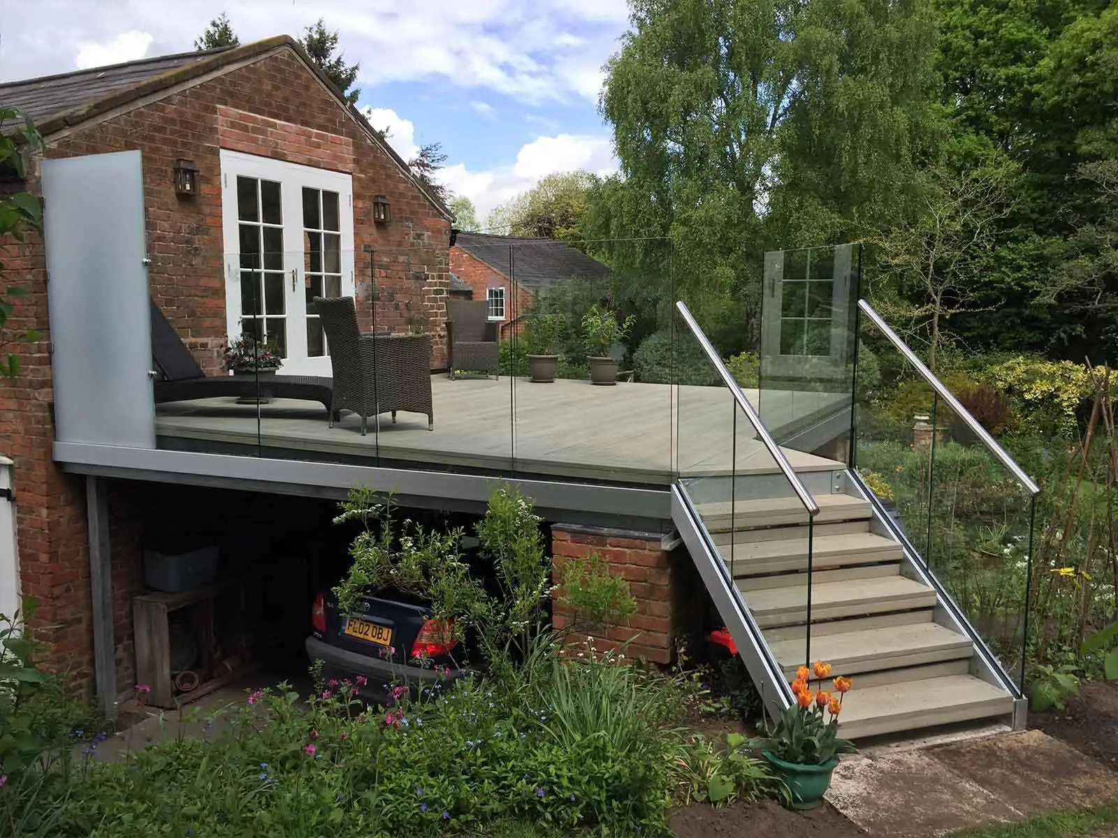 Modern house railing designs balcony railings designs outdoor 304 stainless steel post