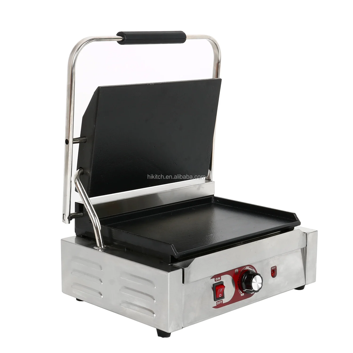 Upgraded commercial electric panini grill 811EB contact grill single head pancake sandwich grilled meat and steak press machine