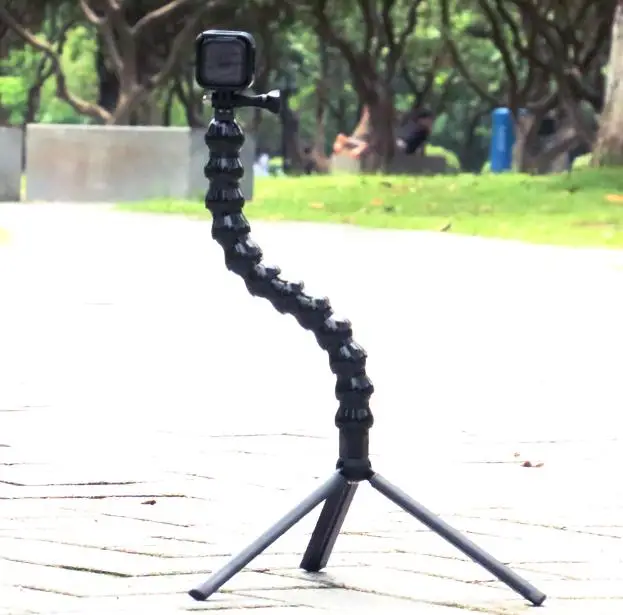 New Jaws Flex Clamp Mount 4/8/12 Joint Goose Neck 1/4 Screw Tripod Mount Adapter For Gopro SJCAM Gitup Akaso EKEN Action Camera