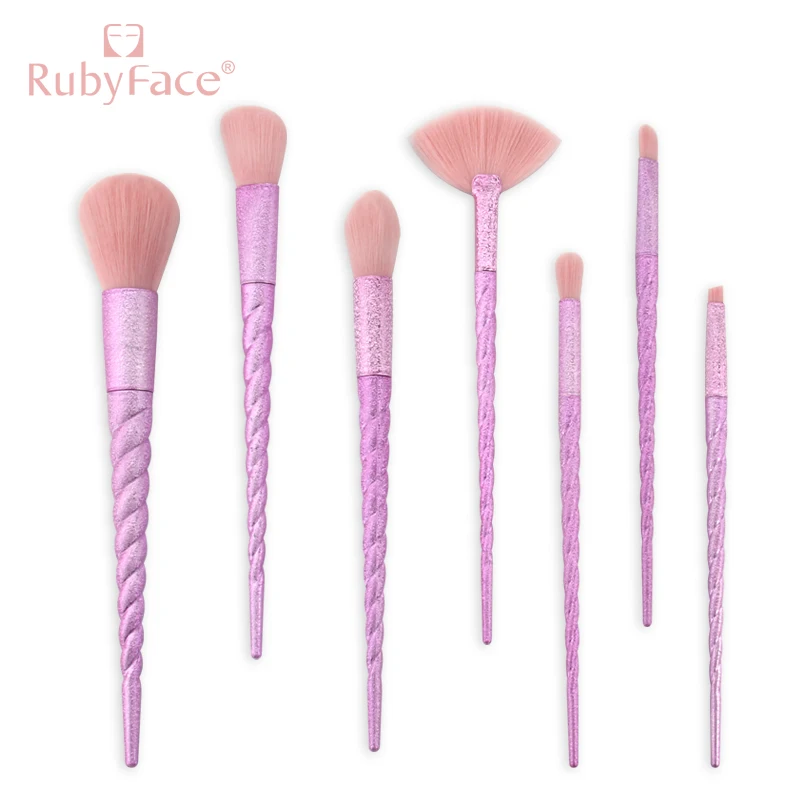 7 pcs rubyface  makeup brushes set  2020 In Stock factory supply