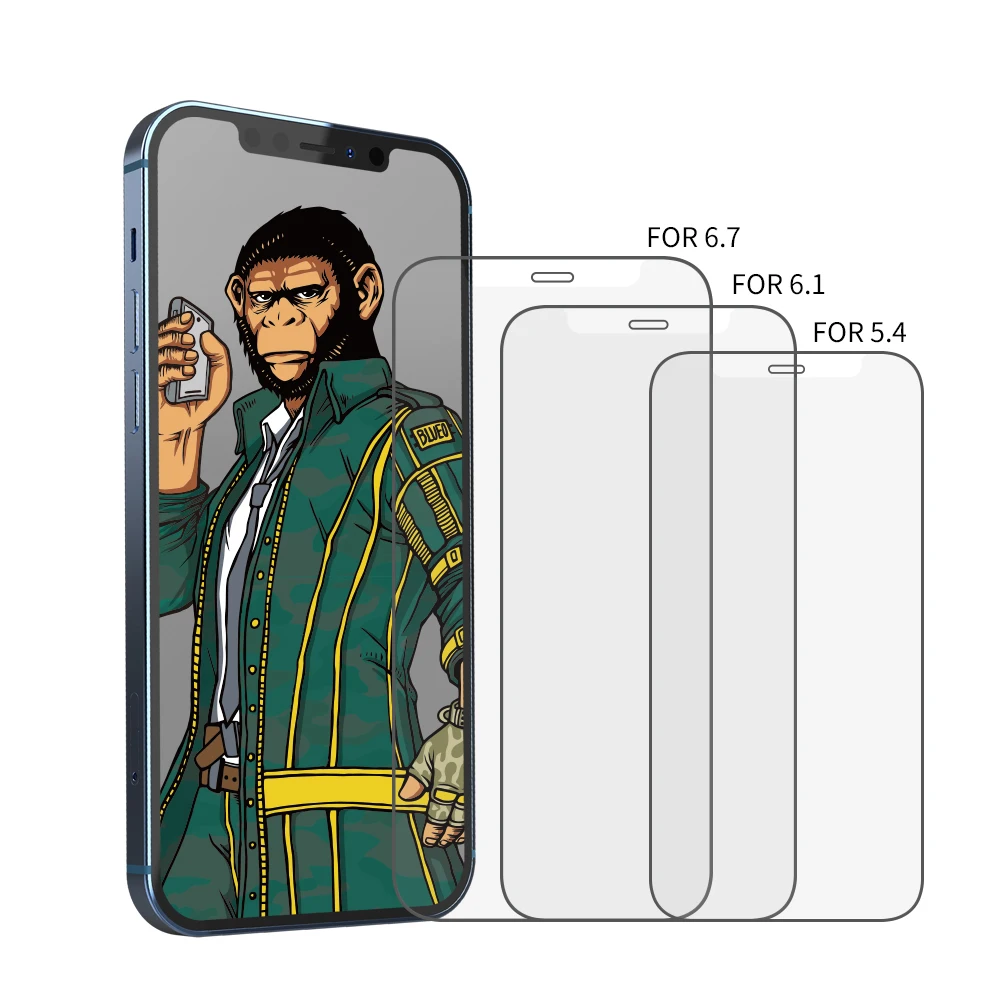 Blueo HD matte anti glare tempered glass silk screen protector film for iPhone 12 pro max screen protector for iphone 13