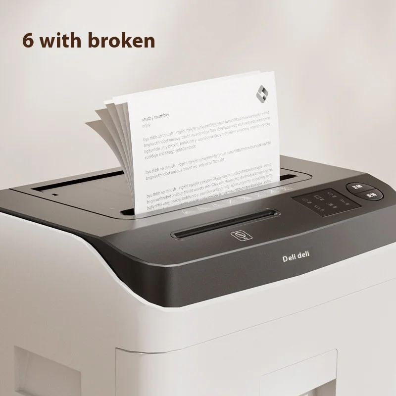 DeliGA850 Commercial Heavy-Duty Automatic Paper Shredder 80 Sheet High-Security Level Quiet for Home Office Use Shreds Cards CDs