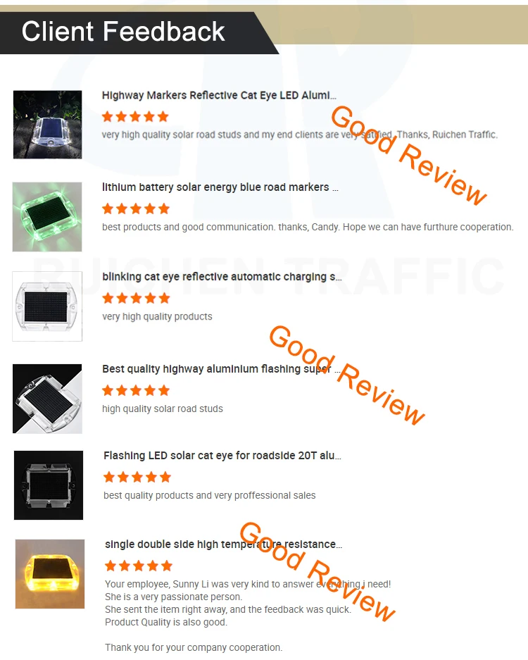 circular two directions solar powered leveled road stud reflector pavement marker