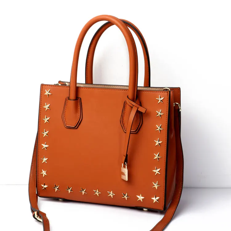 
TS8039 2020 china supplier Factory Sales Fashion Rivet Leather Tote Bag With Lock Messenger Crossbody Bags Women Handbags 