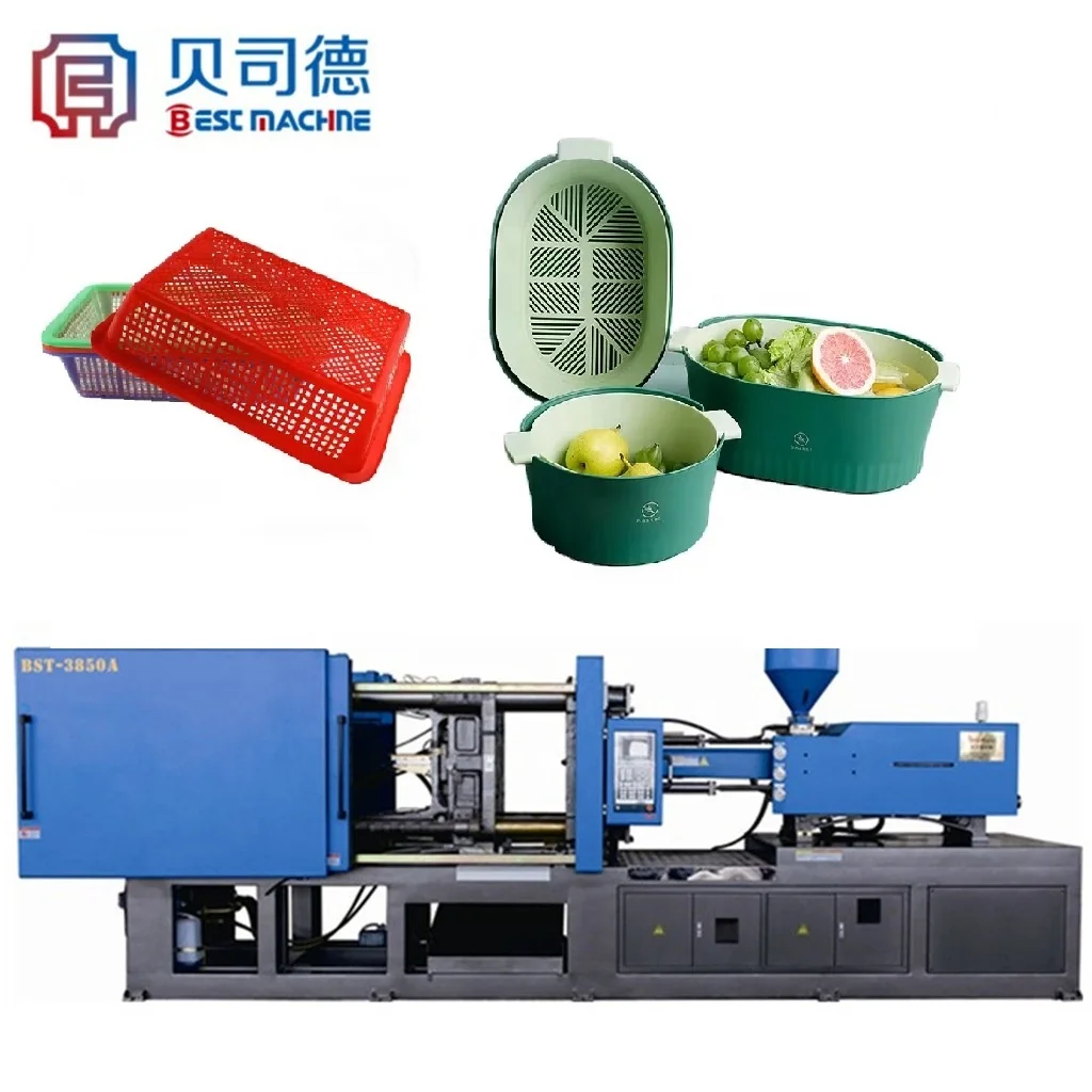 full automatic 385ton Plastic for food  storage basket shelving units injection  molding making machine