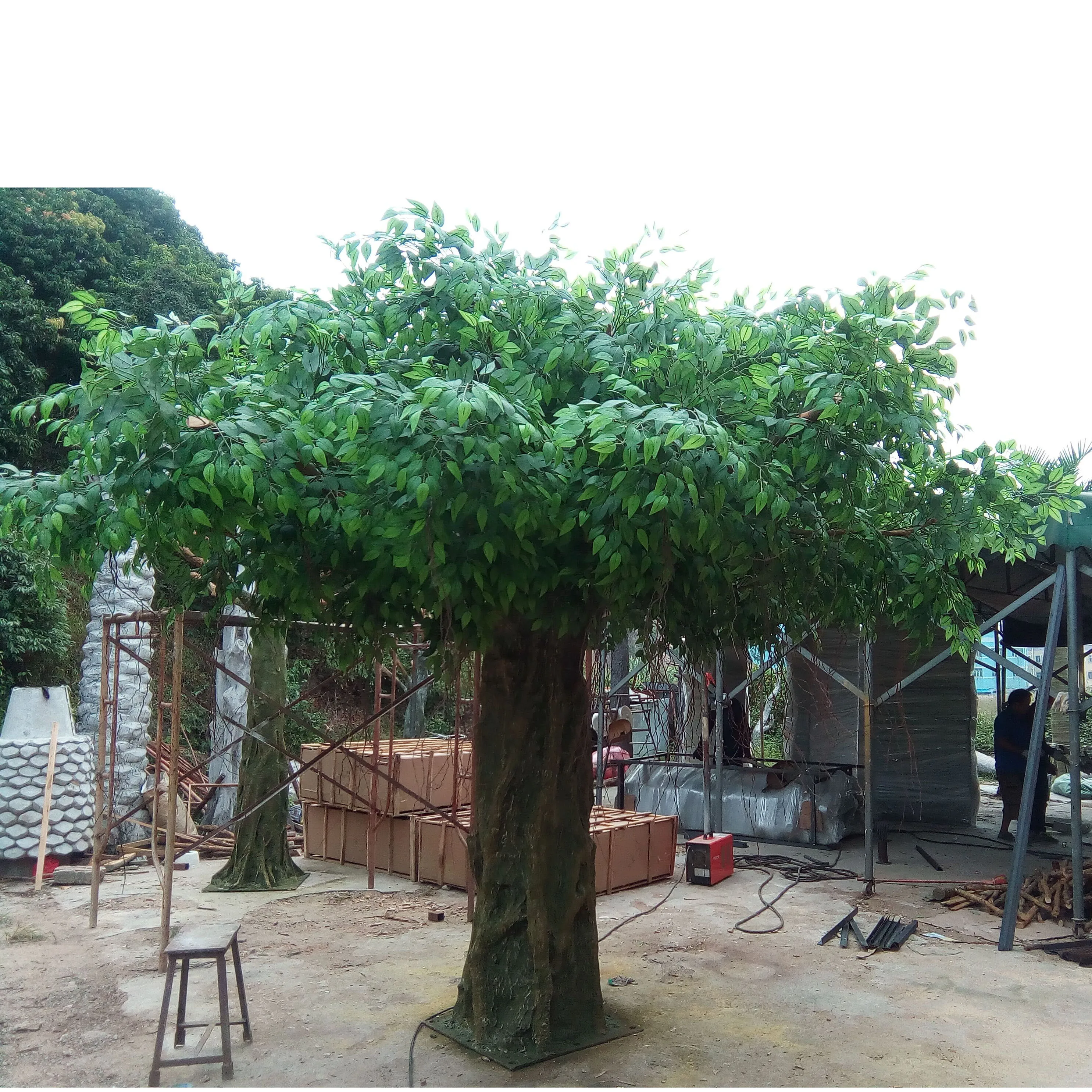 Hot Sale Custom Big Artificial Banyan Tree Realistic Large Banyan Tree For Indoor And Outdoor Garden Decoration