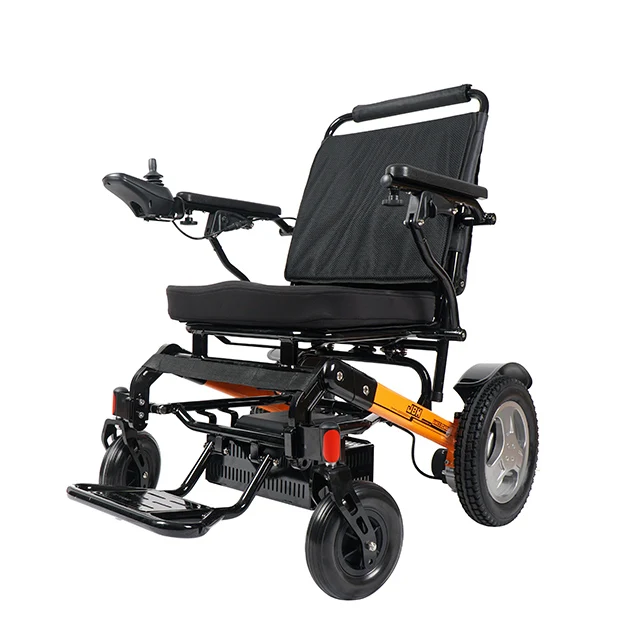 12 inches solid tyres 250w motor aluminum alloy frame portable foldable lightweight power wheelchair for Europe market