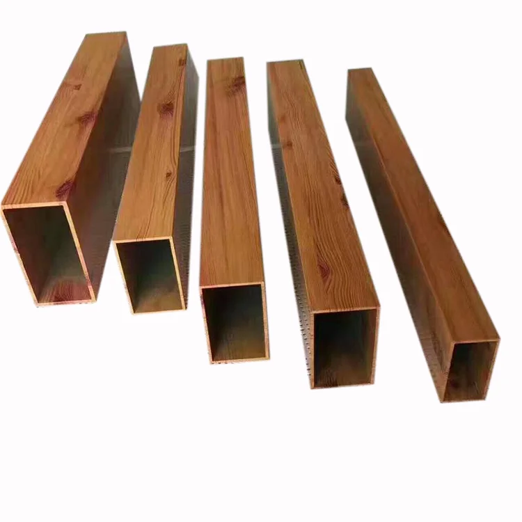 Труба из алюминиевого сплава, прямоугольная, квадратная, под дерево, для украшения