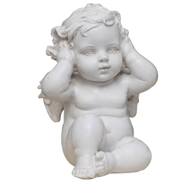 Nordic retro old cupid angel decoration resin plastic figure decoration home porch like decoration