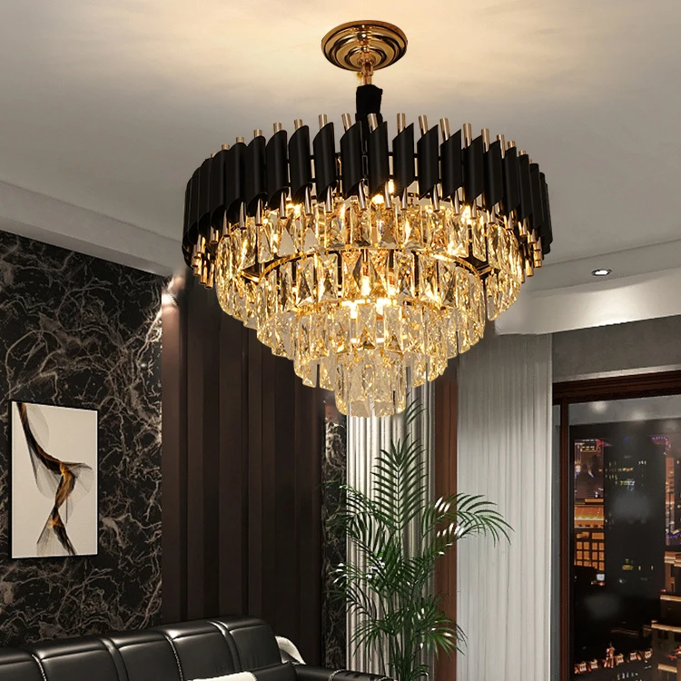 Indoor Home Hotel Living Room Gold Hanging Nordic Modern Luxury K9 Crystal Chandelier
