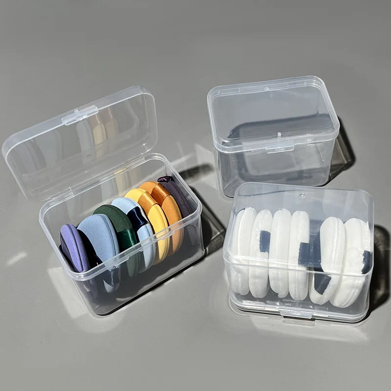 Wholesale Air Cushion Puff Storage Box PP Rectangular Container Empty PP Plastic Box Logo Available