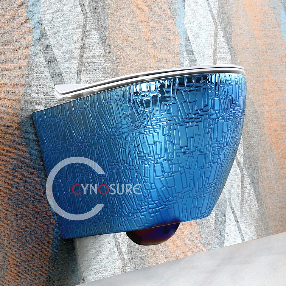 Hot Selling Toilet Bathroom Ceramic Wc New Design Blue Color Wc Toilets Modern Bathroom Toilet