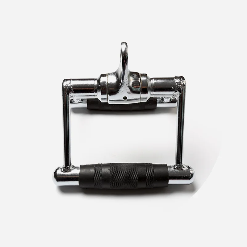 Fitness Gym Double D Handle Cable Attachment-Seated Row Handle - Tricep V Shaped Press Down Bar