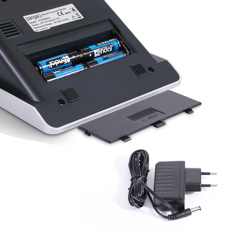 Digital large lcd display fuzzy logic digital upper arm bp machine blood pressure monitor with ecg and voice function