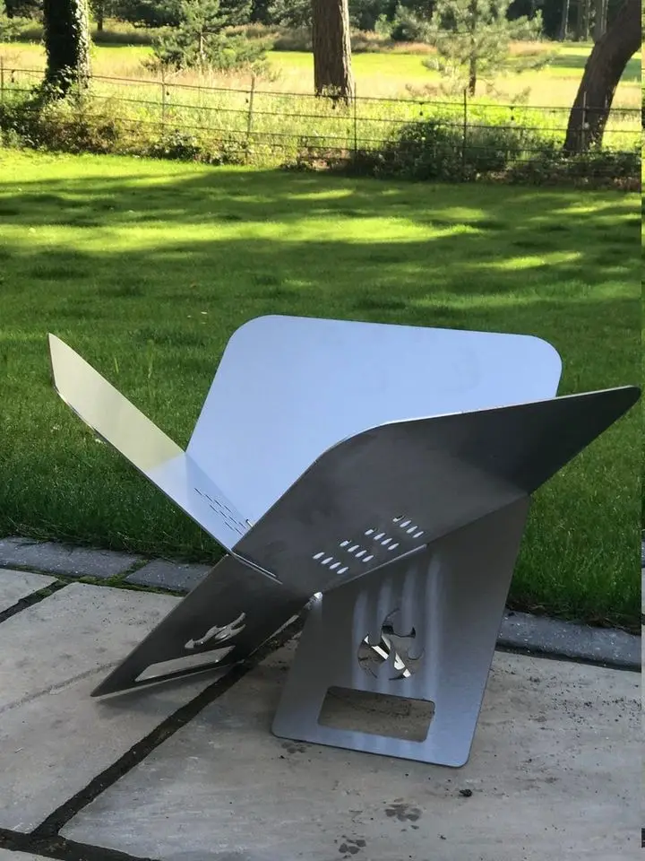 outdoor Flat  OEM Portable Pop-Up Foldable steel fire pit