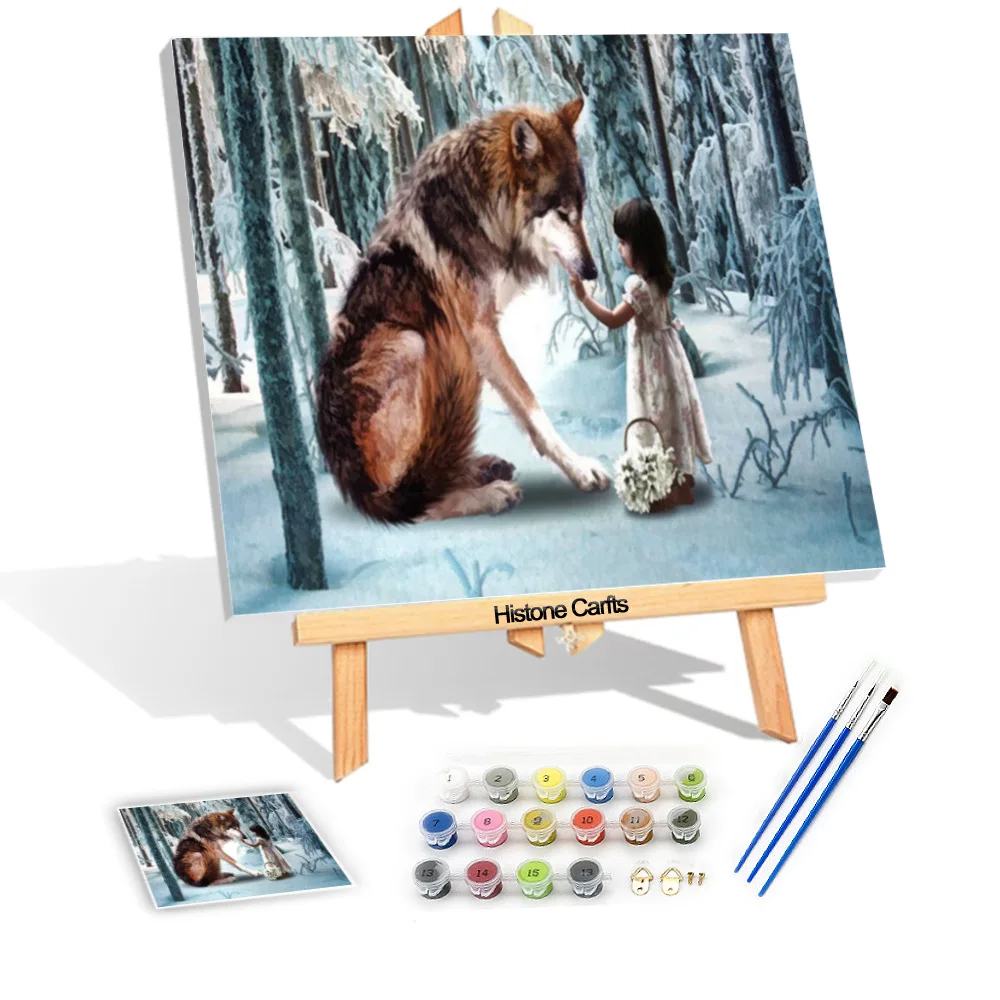 Angel girl DIY Painting By Numbers Handpainted Canvas Painting Home Wall Art Picture For Living Room Unique Gift 40X50