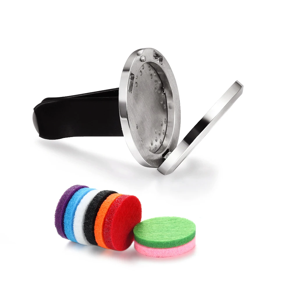 Stainless Steel Hollow Dancer Car Air Conditioning Perfume Box Aroma Diffuser Box