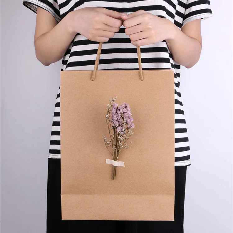 Shopping Party Retail Bolsas De Papel Kraft Bag Custom Logo Kraft Paper Offset Printing Packaging Gift or Little Things