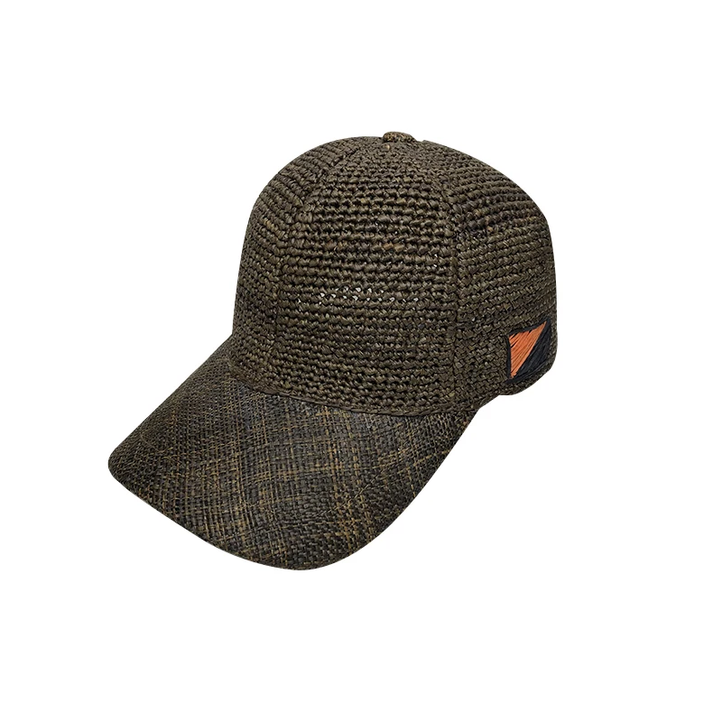 New arrival custom logo straw baseball summer cap hat wholesale fashion beach custom baseball straw hat