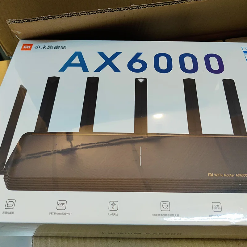 Оригинальный Xiaomi AX6000 aiot маршрутизатор 6000Mbs WiFi6 VPN 512 Мб Процессор Qualcomm сетки ретранслятор внешнего сигнала сети усилитель Mi