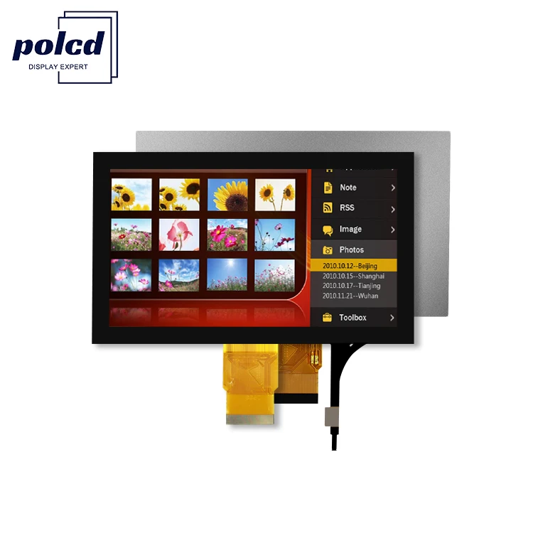 Polcd 7 inch Capacitive PCAP Touch Panel 800x480 Resolution RGB interface TFT LCD Display