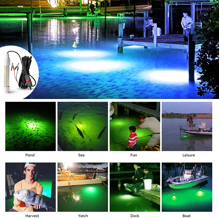 Decoy Catcher LED Fish Trap Trapper High Lumen Attract Fish 12V LED Night Camping Professional Underwater Lighting Fishing Light
