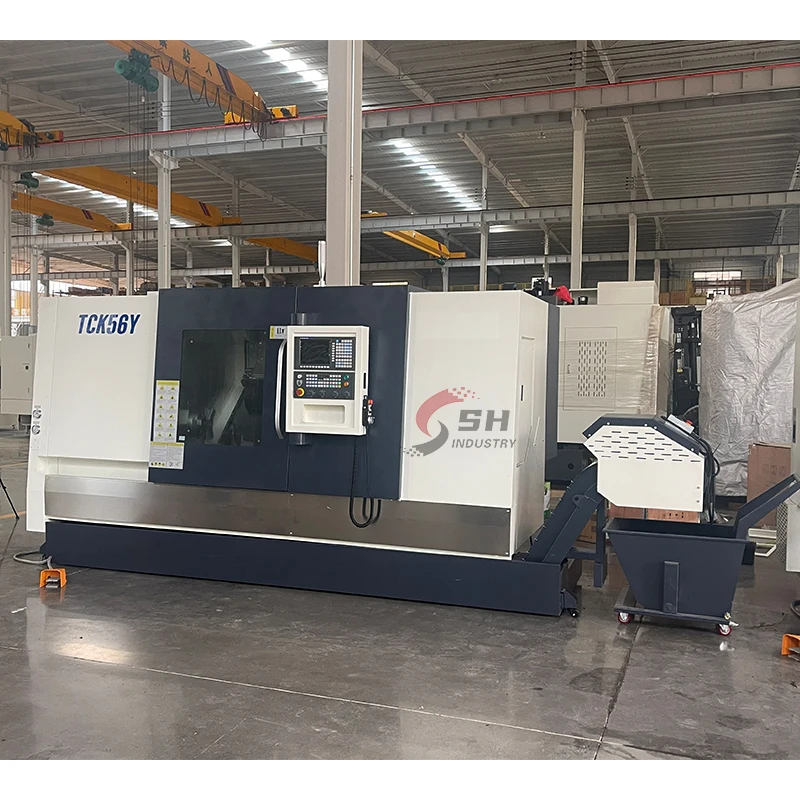High precision slant bed CNC lathe TCK56Y slant bed CNC lathe with Y-axis power head
