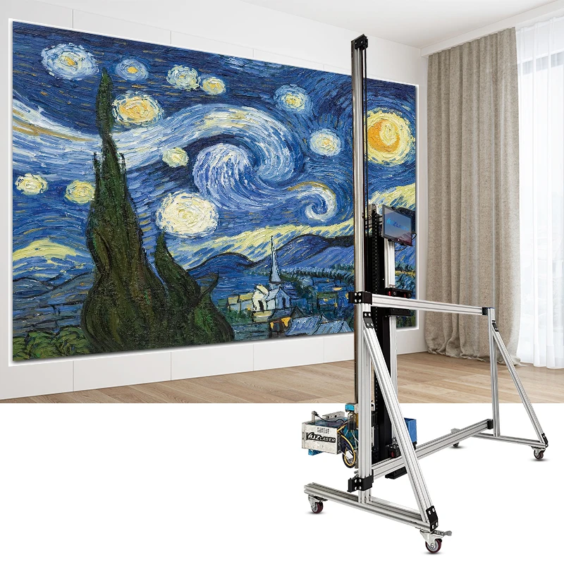 3D 5D Effect Vertical wall painting machine wall drawing robot with 2 in 1 functions