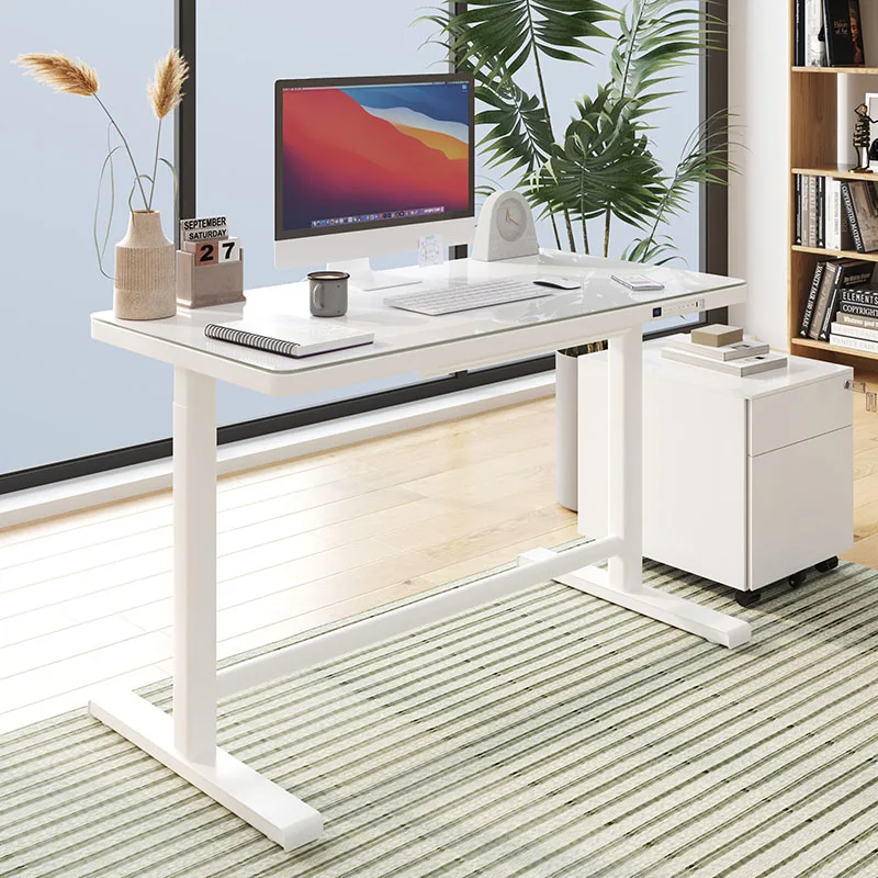 Wholesale Ergonomic Smart Desks Raisable Glass Office Height Adjustable Electric Sit Stand Desk