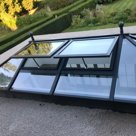 aluminum openable insulated glass large skylight flat top hung roof windows