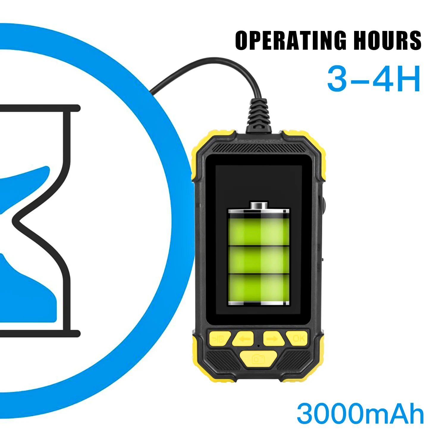 Y19 Handheld Inspection Camera 4.3inch screen 8mm lens 1080P 5M rigid cable 8led portable endoscope video borescope camera