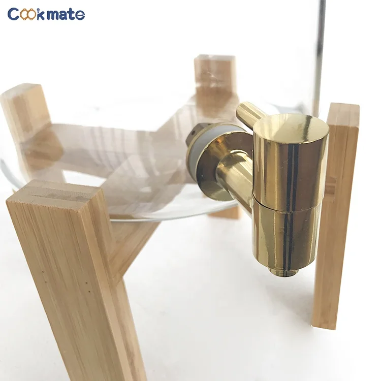 Cold Beverage Dispensers Glass Drink Dispenser for Cold Water Juice Lemonade Tea