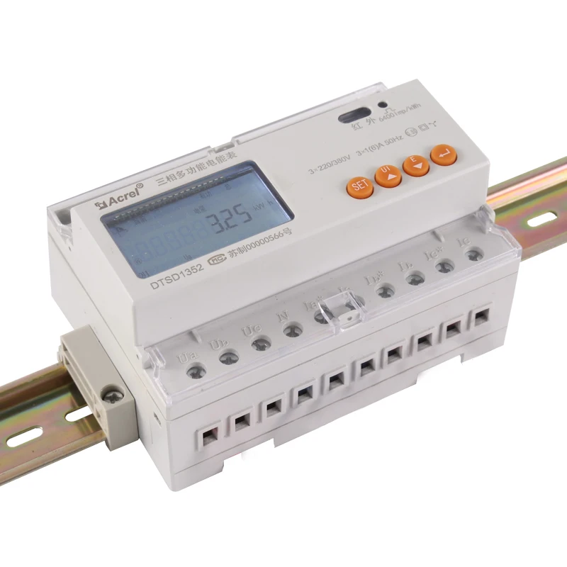 PV RS485 Current Monitor Zero Export management Acrel Hot Sell DTSD1352-CT Solar Bidirectional 3 phase Energy Meter