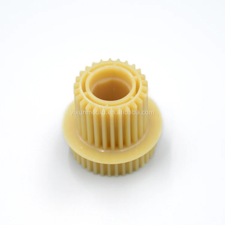 Steel Transmission Pinion Shaft with Nylon Plastic Gear Industrial Gear Injection Molding System Polished Part Mold Maker