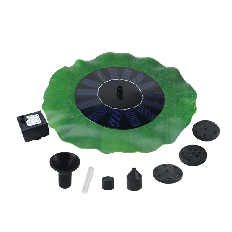 
JOVTOP friendly Lotus Leaf Solar Powered Fountain Green Lotus Leaf fountain solar Outdoor Decoration for Birdbath, Garden 